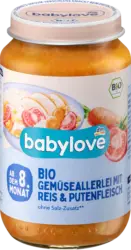 babylove Men&uuml; Gem&uuml;seallerlei mit Reis & Pute ab dem 8. Monat