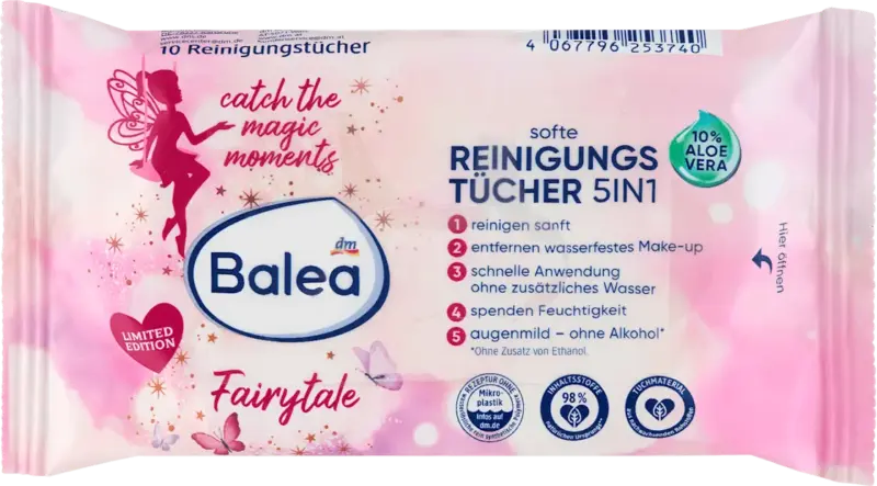Balea Reinigungst&uuml;cher Fairytale Reisegr&ouml;&szlig;e