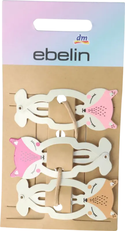 ebelin For Girls Haarspangen bunt im Fuchs-Design