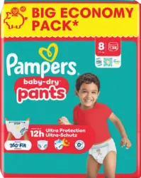 Pampers Baby Pants Baby Dry Gr. 8 (17+ kg) Big Pack