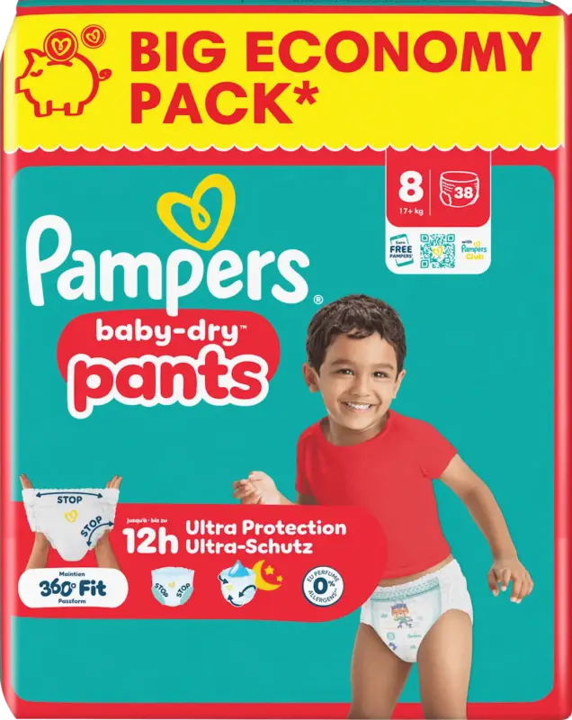 Pampers Baby Pants Baby Dry Gr. 8 (17+ kg) Big Pack