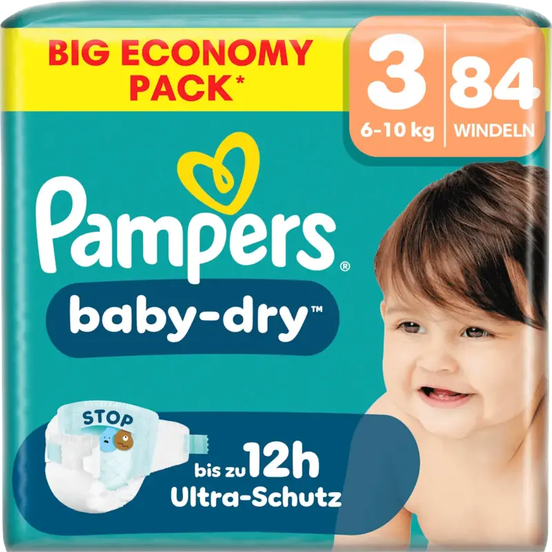 Pampers Windeln Baby-Dry Gr. 3 (6-10 kg) Big Pack