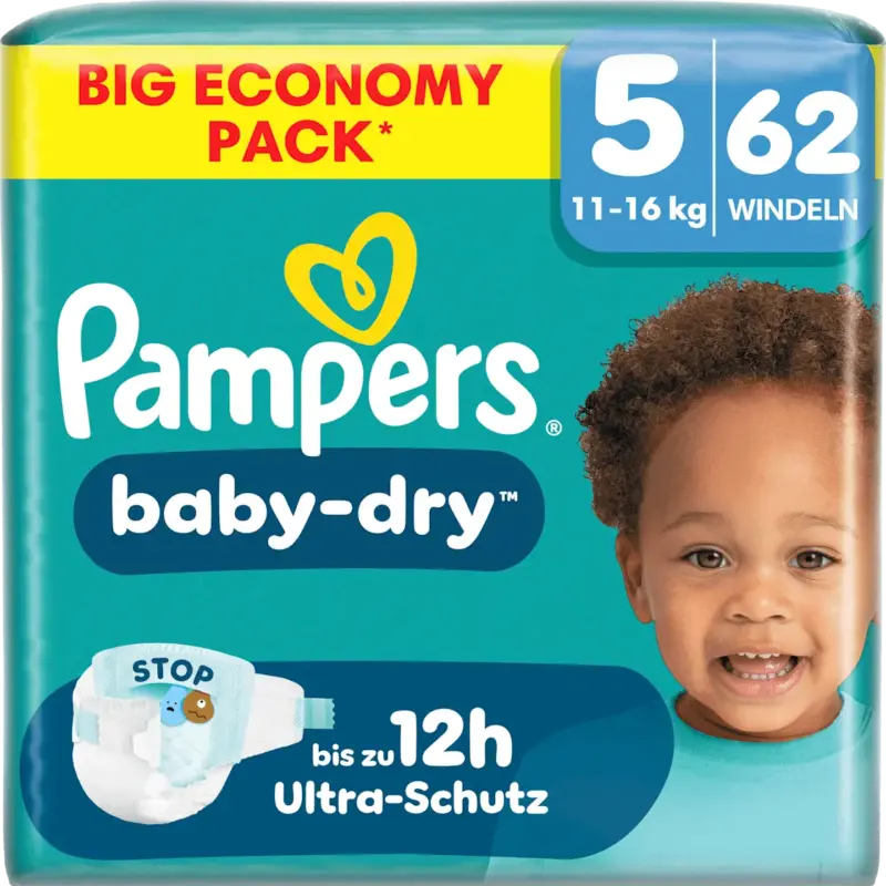 Pampers Windeln Baby-Dry Gr. 5 (11-16 kg) Big Pack