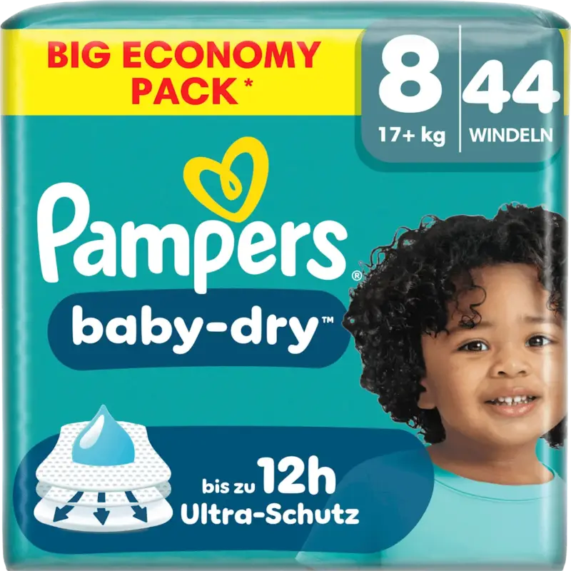 Pampers Windeln Baby-Dry Gr. 8 (17+ kg) Big Pack