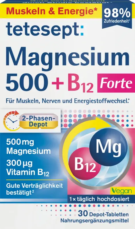 tetesept Magnesium 500 + B12 Forte