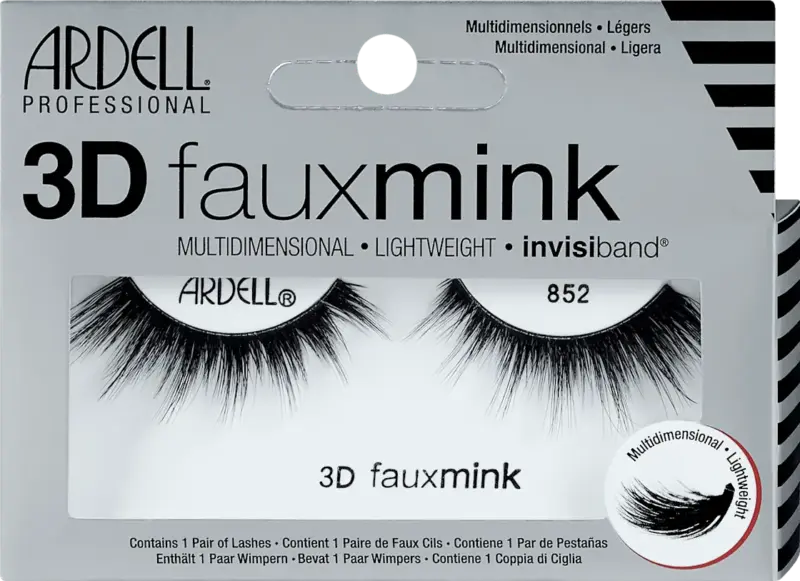 ARDELL K&uuml;nstliche Wimpern 852 FauxMink 3D (1 Paar)