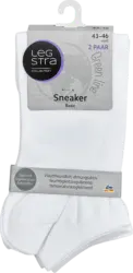 Legstra Sneaker Basic Socken wei&szlig;, Gr. 43-46 (2 Paar)
