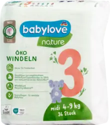 babylove nature Windeln &Ouml;ko Gr. 3 Midi (4-9 kg)