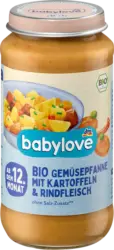 babylove Men&uuml; Gem&uuml;sepfanne mit Kartoffeln und Rindfelisch ab dem 12. Monat