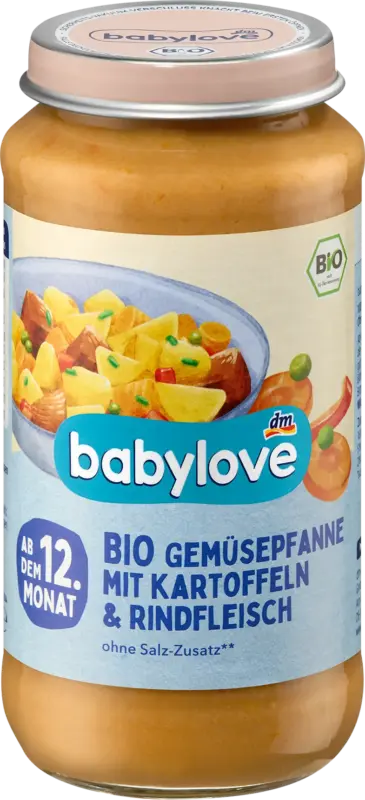 babylove Men&uuml; Gem&uuml;sepfanne mit Kartoffeln und Rindfelisch ab dem 12. Monat