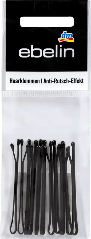 ebelin Haarklemmen schwarz Anti-Rutsch-Effekt