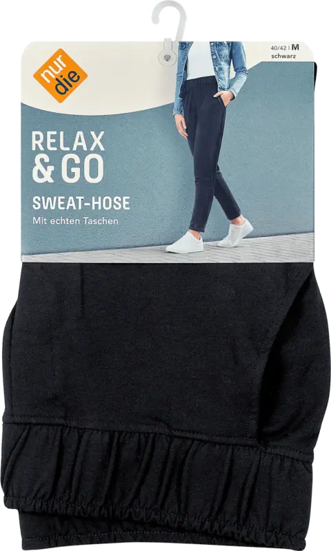 nur die Sweathose Relax & Go schwarz, Gr. 40/42