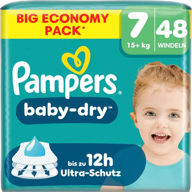 Pampers Windeln Baby-Dry Gr. 7 (15+ kg) Big Pack
