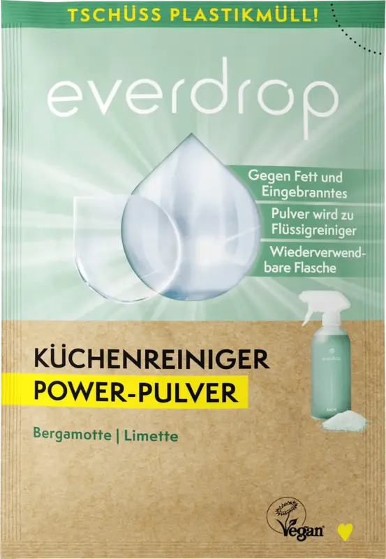 everdrop K&uuml;chenreiniger Nachf&uuml;llpulver Bergamotte-Limette
