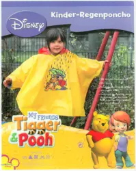 Disney Regenschutz Kinder-Poncho Tigger & Pooh, Gr. 98/104