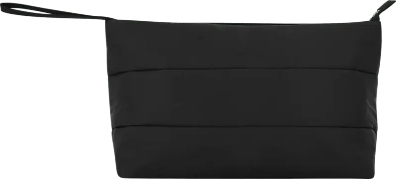 man&ograve;u Kulturbeutel schwarz gesteppt