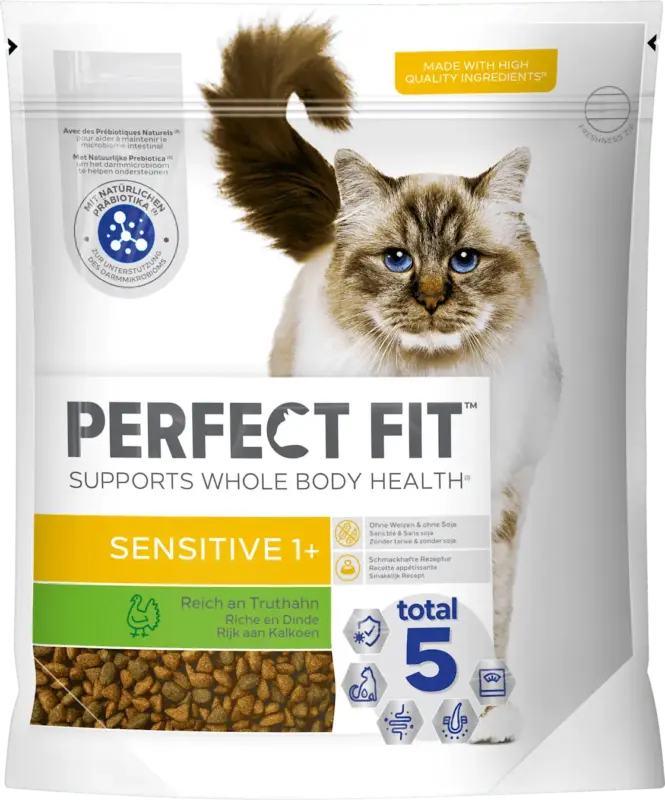 PERFECT FIT Trockenfutter Katze sensitive 1+ reich an Truthahn