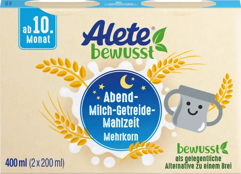 Alete Abendbrei Milch Getreide Mehrkorn ab dem 10. Monat