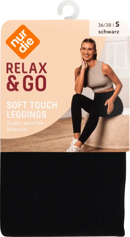 nur die Relax & Go Leggings Soft Touch schwarz, Gr. 36/38
