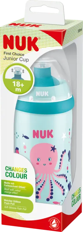 NUK Trinkflasche Kinder First Choice Junior Cup Farbwechsel 300 ml sortiert