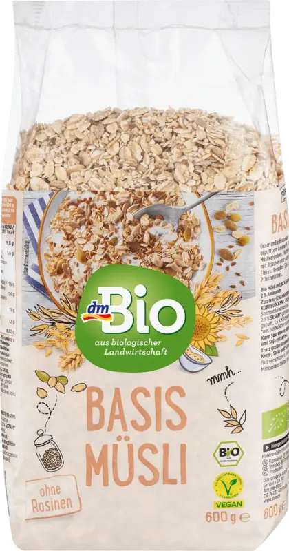 dmBio M&uuml;sli Basis ohne Rosinen