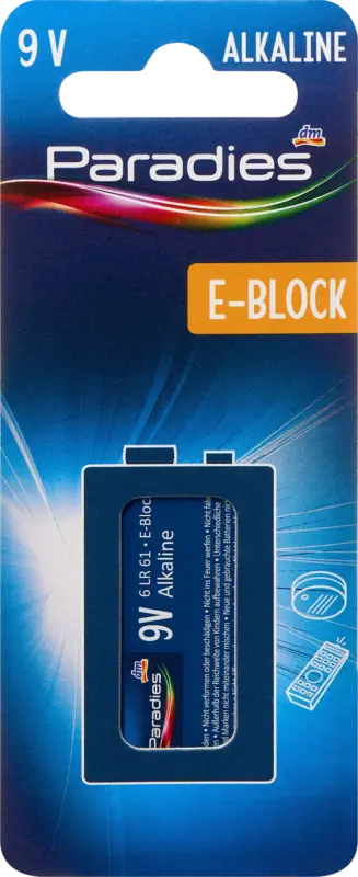 Paradies Batterie 9V E-Block 6LR61