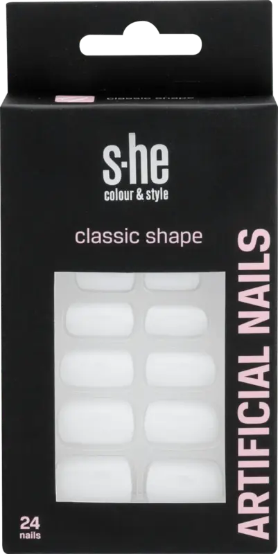 s-he colour&style K&uuml;nstliche N&auml;gel Classic Shape