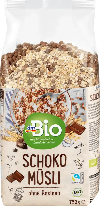 dmBio M&uuml;sli Schoko ohne Rosinen