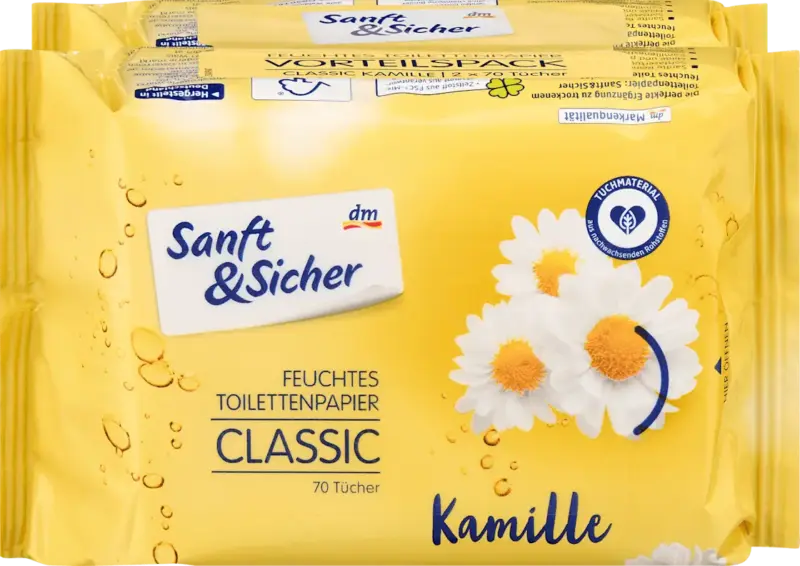 Sanft&Sicher Feuchtes Toilettenpapier Classic Kamille