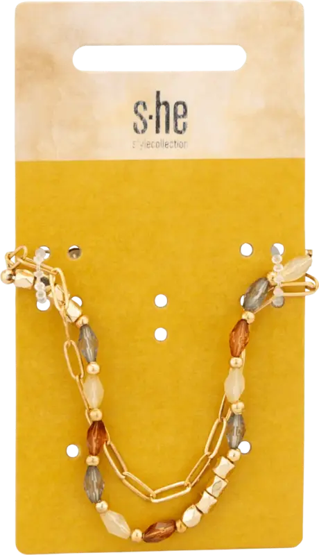 s-he stylecollection Armb&auml;nder 2in1 Gold Mehrfarbig