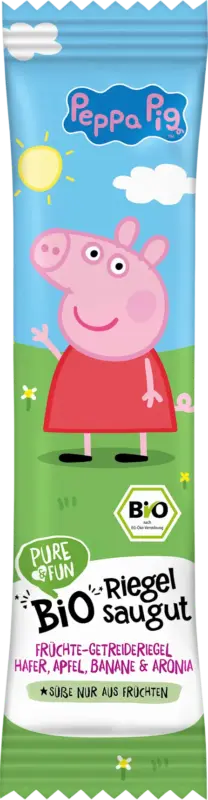 PURE & FUN Fruchtriegel mit Hafer, Apfel, Banane und Aronia