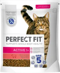 PERFECT FIT Trockenfutter Katze active 1+ Reich an Rind