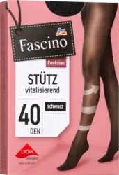 Fascino Strumpfhose St&uuml;tz schwarz 40 DEN, Gr. 38/40