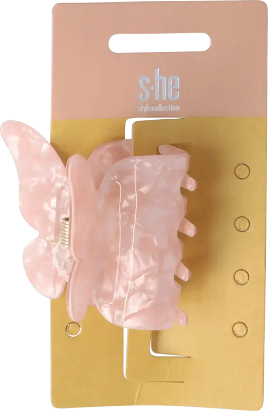 s-he stylecollection Haarklammer rosa im Schmetterlings-Design