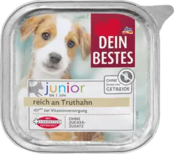 Dein Bestes Nassfutter Hund junior reich an Truthahn