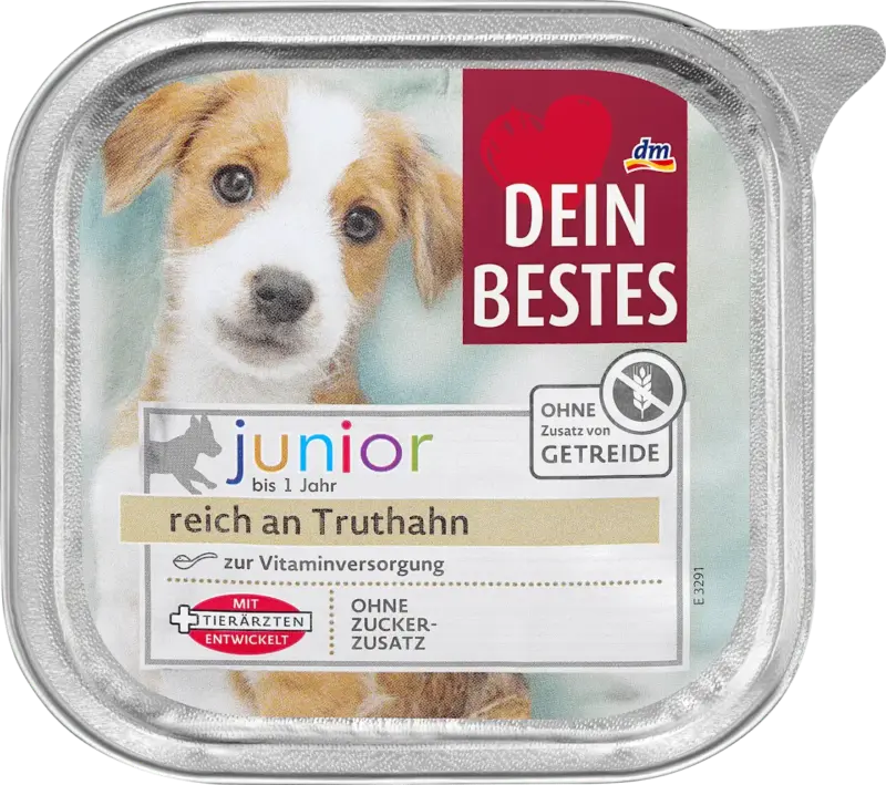 Dein Bestes Nassfutter Hund junior reich an Truthahn