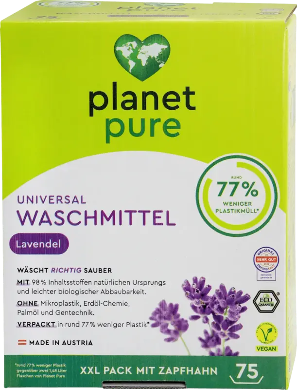 planet pure Universalwaschmittel Fl&uuml;ssig Lavendel