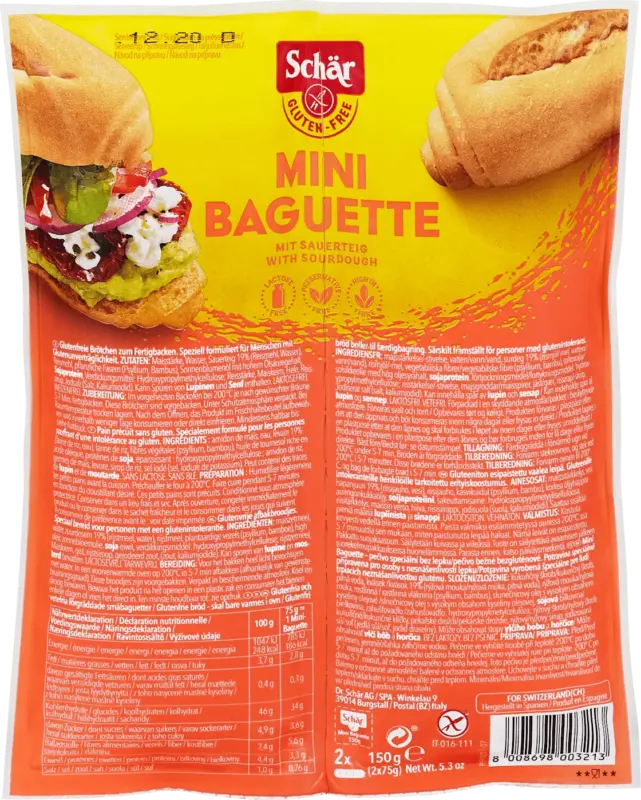 Sch&auml;r Aufbackbr&ouml;tchen Mini Baguette glutenfrei (2 St&uuml;ck)