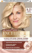 dm drogerie markt L'OR&Eacute;AL PARiS EXCELLENCE Creme Haarfarbe Creme Age Perfect Nudes 9.31 Helles Goldblond