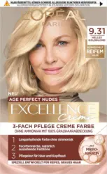 L'OR&Eacute;AL PARiS EXCELLENCE Creme Haarfarbe Creme Age Perfect Nudes 9.31 Helles Goldblond