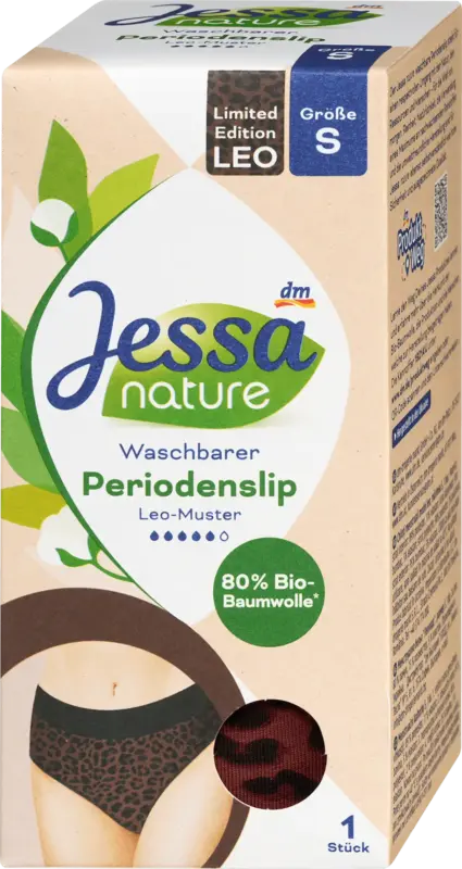 Jessa Periodenunterw&auml;sche Slip Leo Gr. S