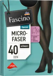 Fascino Strumpfhose Microfaser schwarz 40 DEN, Gr. 46/48