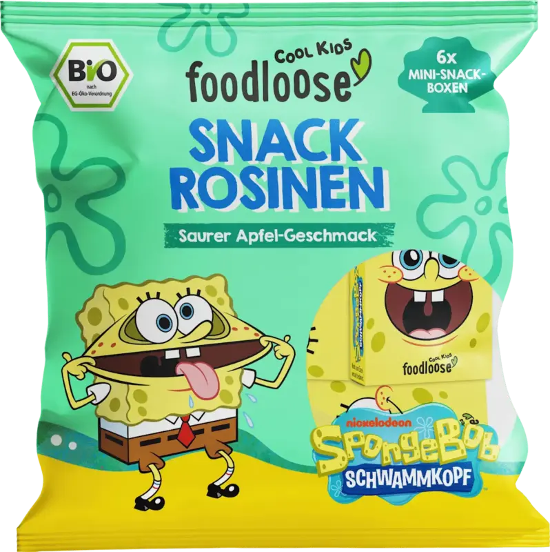 foodloose Kindersnack Rosinen Saurer Apfel-Geschmack ab 3 Jahren