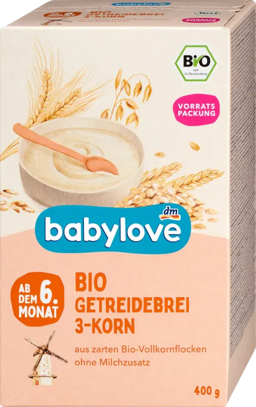 babylove Bio Getreidebrei 3-Korn