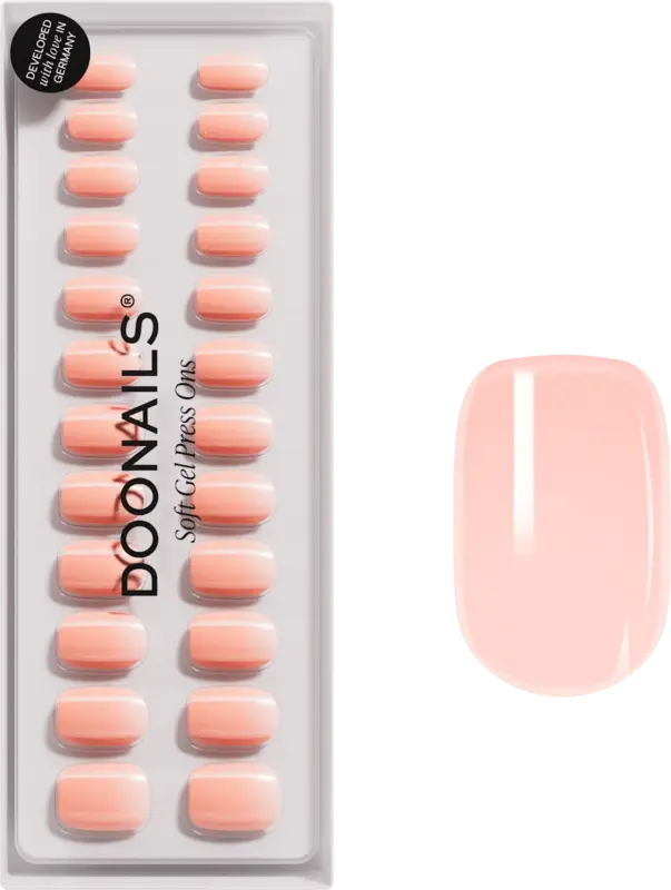 Doonails K&uuml;nstliche N&auml;gel Press Ons Extra Short Square Latte