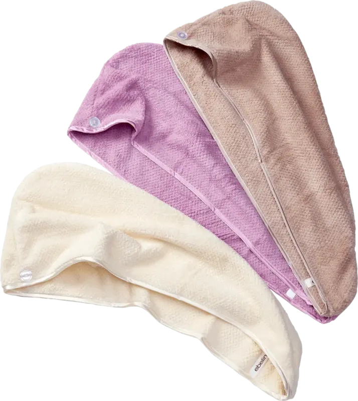 ebelin Haarturban Mikrofaser sortiert