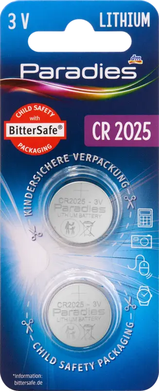 Paradies Batterie Knopfzelle CR 2025