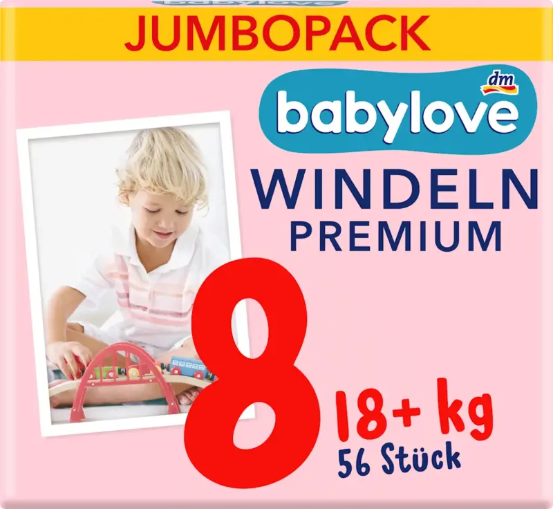 babylove Windeln Premium Gr. 8 (18+ kg) Jumbopack