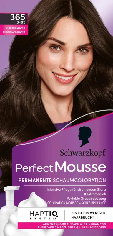 Schwarzkopf Perfect Mousse Permanente Schaumcoloration - Nr. 365 Schoko Brownie