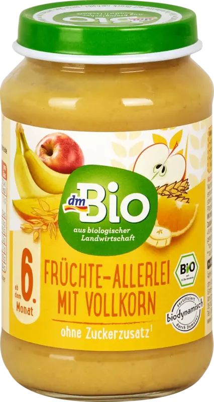 dmBio Frucht & Getreide mit Fr&uuml;chte-Allerlei und Vollkorn